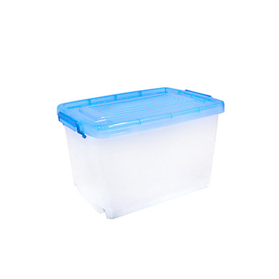 Plastic Container With Lid & Locking Device, 4 Castor Rollers
