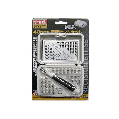 TRAD LT43, 43PC Precision Bits Set In Aluminium Box