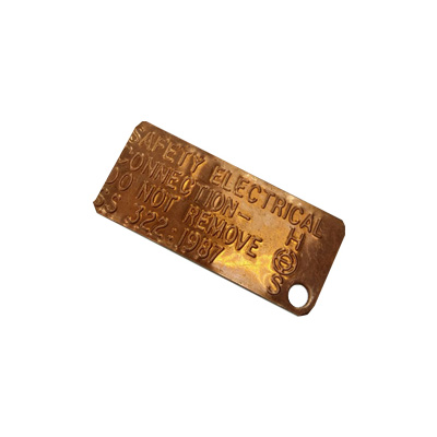 Copper Electrical Sign Plate