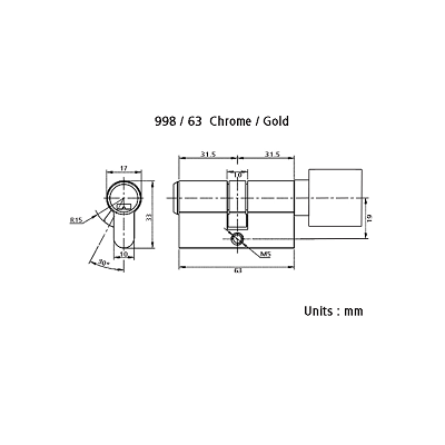 Duro 
Art.998/63
Euro Profile Single Cylinder with Thumbturn