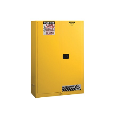 Justrite 894500, Sure-Grip Flammable Safety Cabinet, 45 GAL, 2 Shelves, 2 Doors