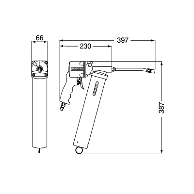 Yamada AMG-400, Air-Operated Grease Gun