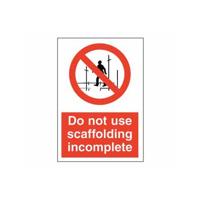 Scaffolding Warning Sign A3 Size