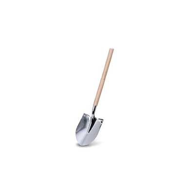 Common Chrome Spade w/ Wooden Handle