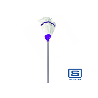 Supersteam Professional Mighty Mop w/ Long Handle - Blue