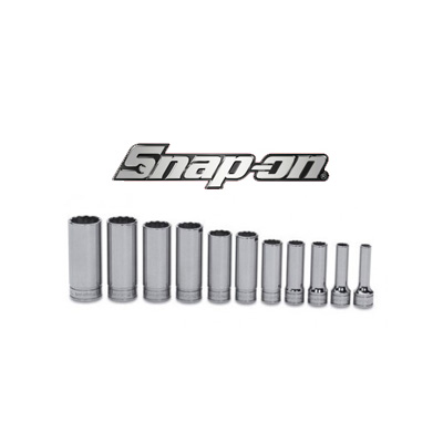 SnapOn 211SFY 11PC 3/8 DR 12-Point SAE Deep Flank Drive Socket Set (1/4" to 7/8")