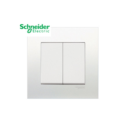 SCHNEIDER Vivace Two Gang One Way Switch White