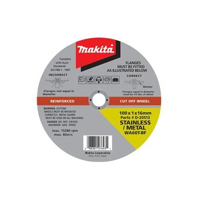 Makita 4"/100MM Thin Cut-Off Wheel