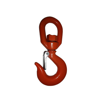 2 Ton WLL2T Red Alloy Swivel Hoist Hook with Latch shackle Tow Crane Lifting