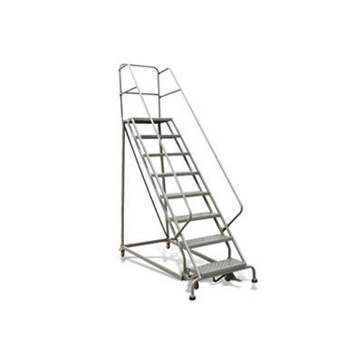 Stocky Steel Ladder Trolley Warehouse Ladder