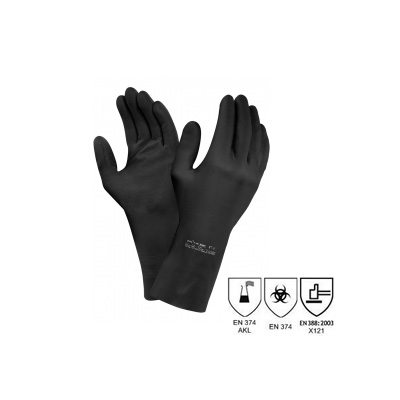 Ansell 87-950 Chemical & Liquid Protection Natural Rubber Gloves