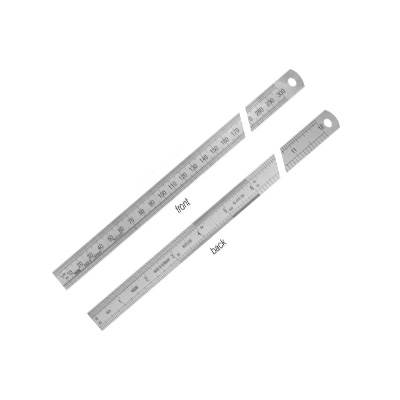 Vogel 1026330015, 6"/150MM Stainless Steel Rulers, (Front) Metric Graduations, (Back) Inches Graduation 1/10, 1/100