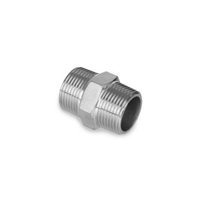 SS316 Nipple Fitting Stainless Steel Fitting Nipple 150 PSI BSPT