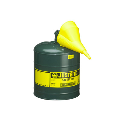 Justrite 7150410, 5 GAL, Type-I Safety Can W/ Funnel (For Storage Of Oils)