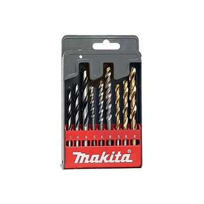 Makita D30069, 9PC Drill Bits Assortment Set (For Metal, Wood, Masonry)