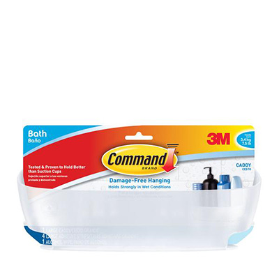 3M Command BATH11-ES Shower Caddy with Water-Resistant Strips