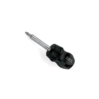 SnapOn SSDMR1A Black Stubby Handle Ratcheting Screwdriver