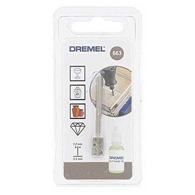 Dremel Glass Drill Bit 6.4MM (663) PC