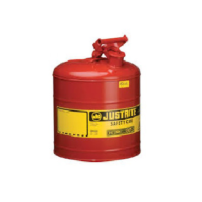 Justrite 7150100, Galvanized Steel (Type I) Safety Red Can, 5 GAL