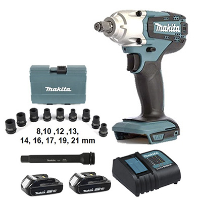 Makita DTW190JX6 2 X 1.5AH 18V LI-ION 1/2" DR Impact Wrench