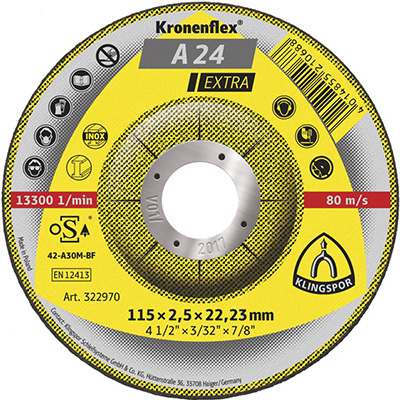 Klingspor Kronenflex A24 Extra 4 Cutting-off Wheel 100—2.5x16mm (Pack of 10)