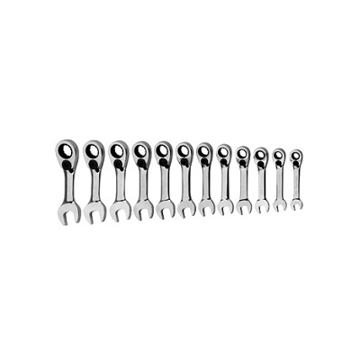 Bluepoint BOERMS712, 12PC, Short Reversible Ratcheting Wrench Set (8MM to 19MM)