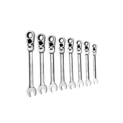 Bluepoint BOERF708A, 8PC, Reversible, Flexible Head Ratcheting Wrench Set (5/16 to 3/4)