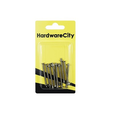 HWC SS316 Marine Fasteners, M3 X 40, Phillips Countersunk Screws And Nut, 10PC/Pack