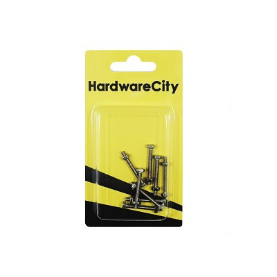 HWC SS316 Marine Fasteners, M3 X 25, Hexagon Bolts And Nut, 8PC/Pack