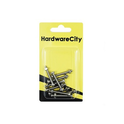 HWC SS316 Marine Fasteners, M4 X 30, Phillips Pan Screws And Nut, 10PC/Pack