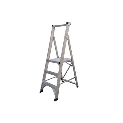 Laddermenn Aluminium H/D Platform Ladder C/w Chain