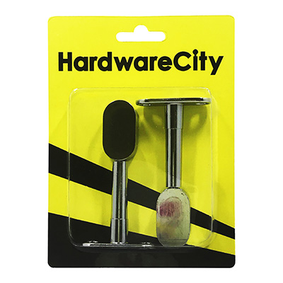 HardwareCity Oval, Wardrobe Rod End Holder, Pair