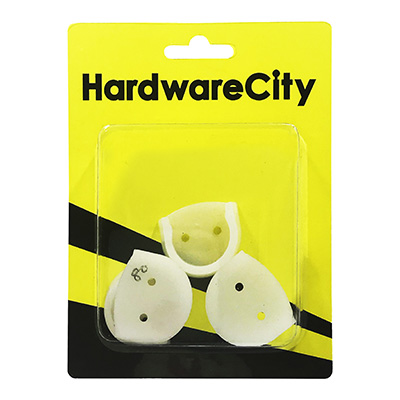 HardwareCity PVC Wardrobe Bar End Holder, 4PC/Pack