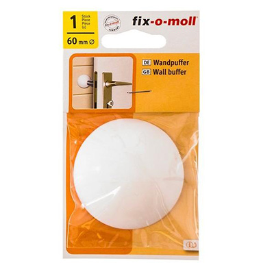 Fix-O-Moll FM22601-01 Door Buffer Self Adhesive Fix With Screw 60MM White