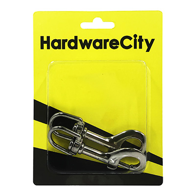 HardwareCity 80MM Stainless Steel Swivel Snap Hooks, 2PC/Pack