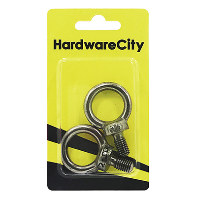 HardwareCity M8 X 15MM Stainless Steel Eye Hook, 2PC/Pack