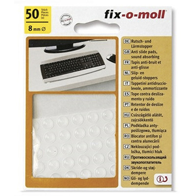 Fix-O-Moll FM18 Anti-Slide Pad Self Adhesive CLEAR Diameter 8MM