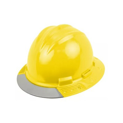 Bullard AVYLBG, Above View Full Brim Safety Helmet With Ratchet Suspension (Yellow, Clear Visor)