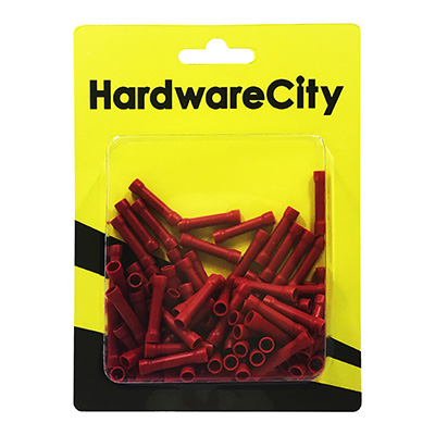 HardwareCity Fully Insulated Parallel Wire Splice Connector, Red (22AWG - 16AWG), 100PC/Pack