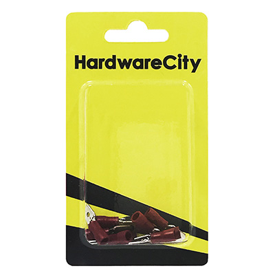 HardwareCity Insulated Male Crimp Connectors, Red (22AWG - 16AWG), 10PC/pack