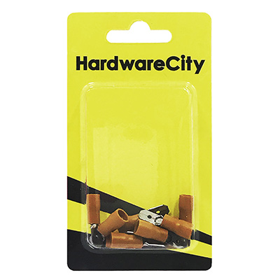 HardwareCity Insulated Spade Male Crimp Connectors, Yellow (12AWG - 10AWG), 10PC/Pack