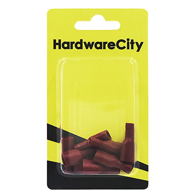 HardwareCity Fully Insulated Crimp Female Connectors, Red (22AWG - 16AWG), 10PC/Pack