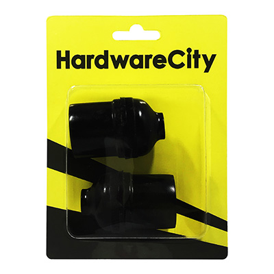 HardwareCity E27 Hanging Bulb Holder Black, 2PC/Pack