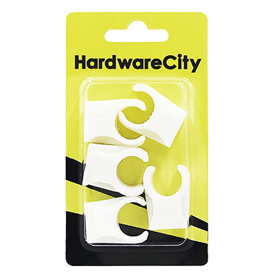 HardwareCity 15MM PVC Clip-On Pipe Holders, 5PC/Pack