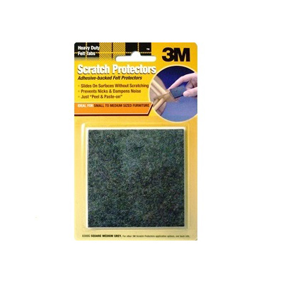 3M 8300G, Scratch Protector Square 27MM Grey, 9PC/Pack