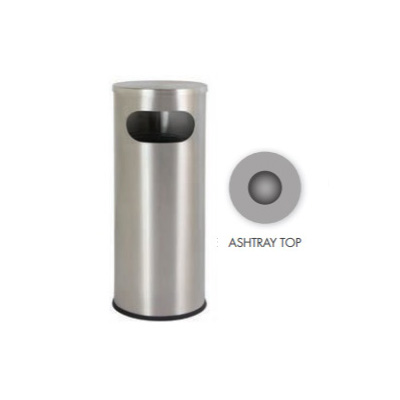 OTTO 2361AT Stainless Steel Bin With Ashtray Top, 20L