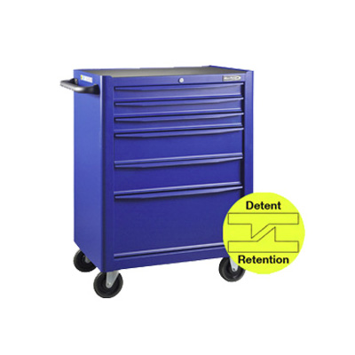 BluePoint KRB13006KPRB, 6 Drawers Roller Cabinet, Blue Matt