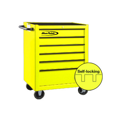 BluePoint KRB2006YEL, 6 Drawers Roller Cabinet, Yellow Gloss