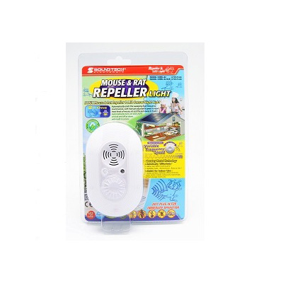 Soundteoh MRRL-82B, 2 IN 1 Mouse And Rat Repeller Light