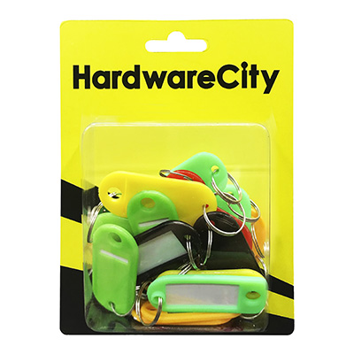 HardwareCity Multi-Coloured Key Tags, 20PC/Box